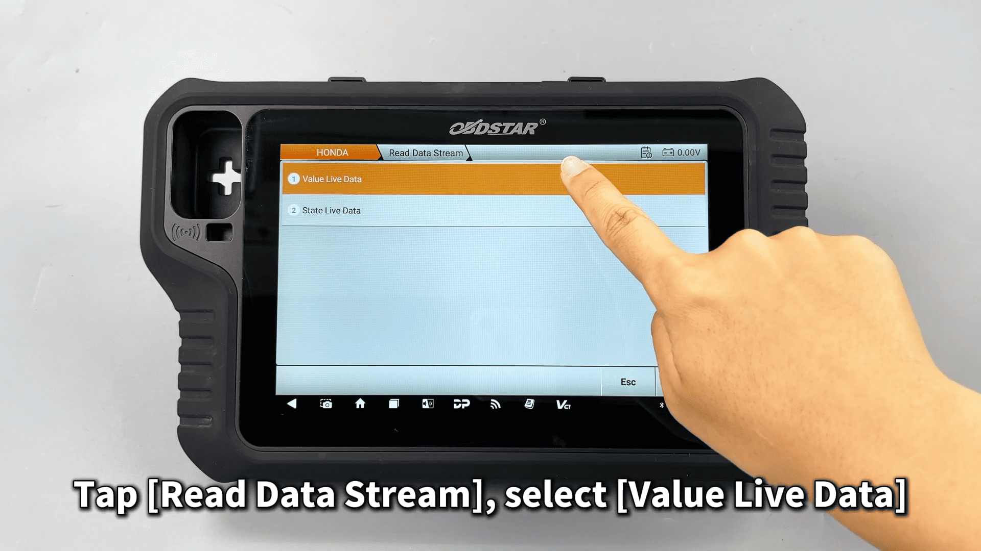 OBDSTAR MotoMaster Reads Data Stream