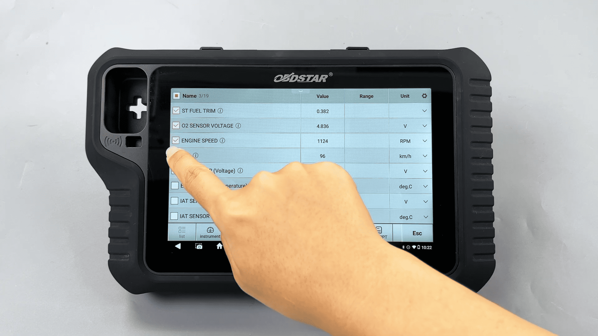 OBDSTAR MotoMaster reads data stream