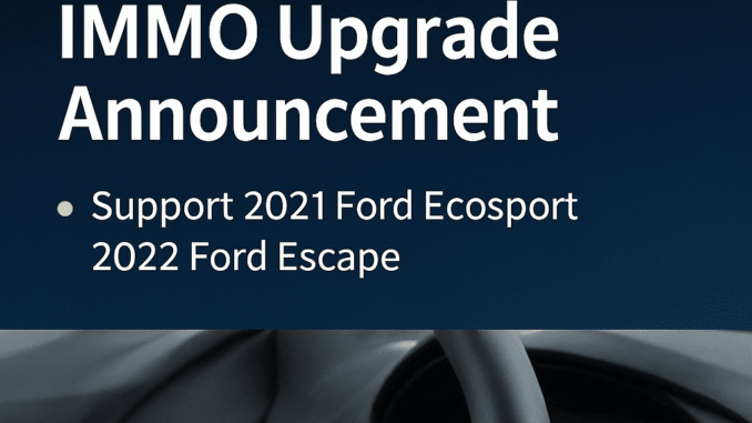 OBDSTAR IMMO Upgrade Announcement