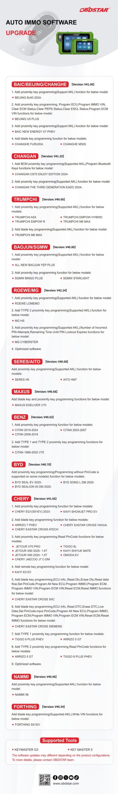AUTO IMMO SOFTWARE UPGRADE