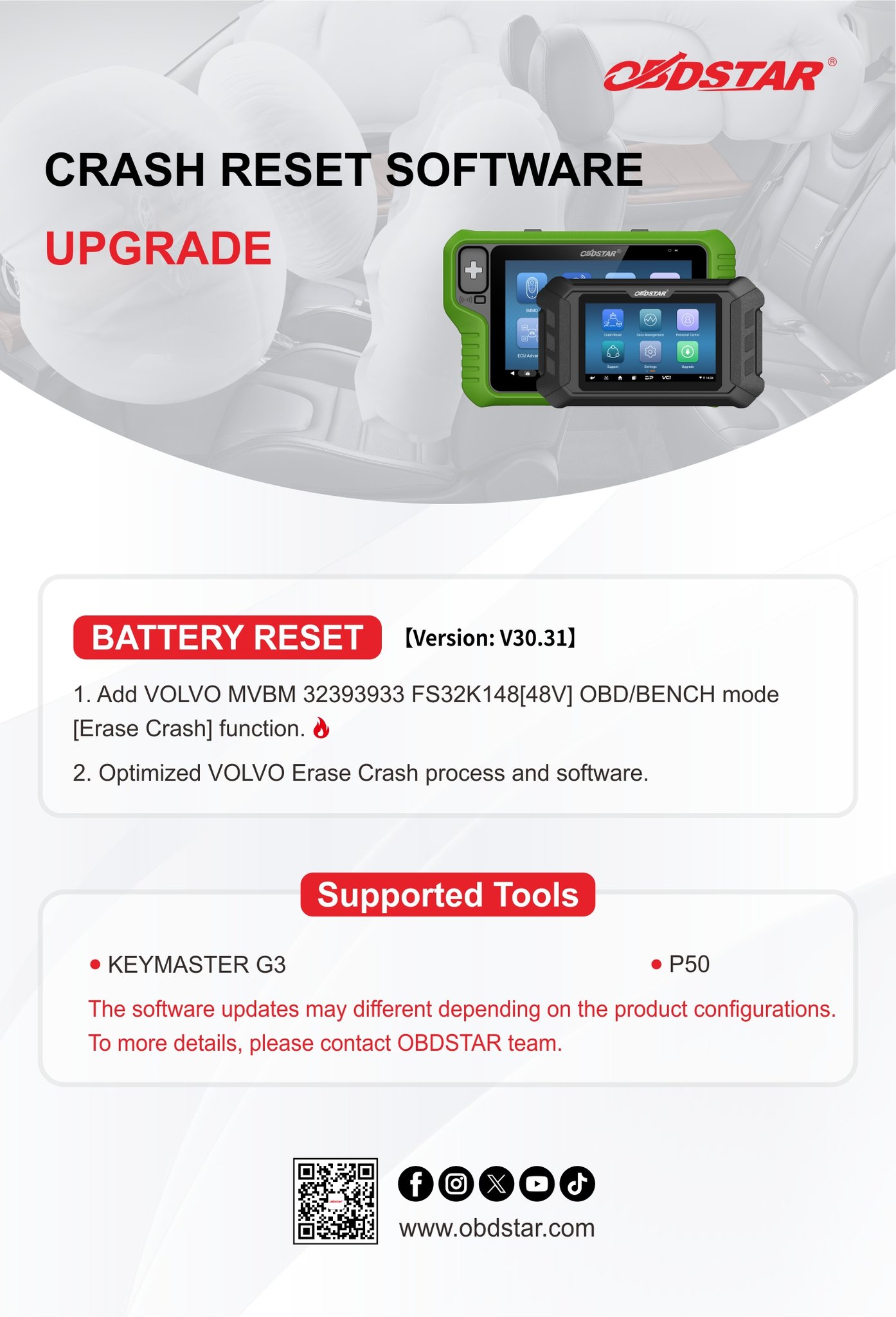 CRASH RESET SOFTWARE UPGRADE