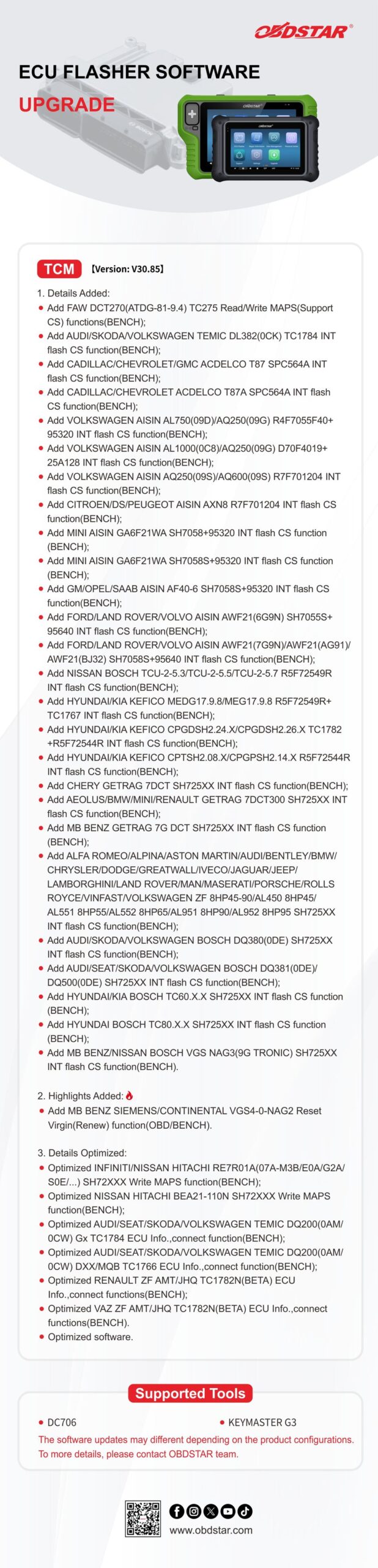 ECU FLASHER SOFTWARE UPGRADE