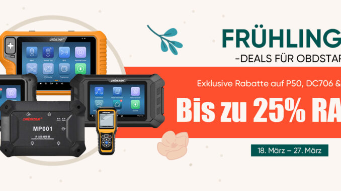 FRÜHLINGS-DEALS FÜR OBDSTAR