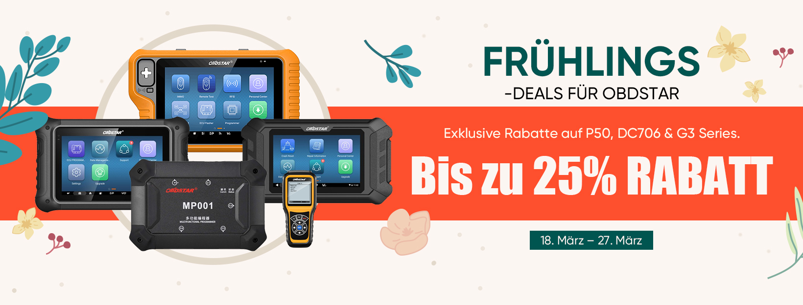 FRÜHLINGS-DEALS FÜR OBDSTAR